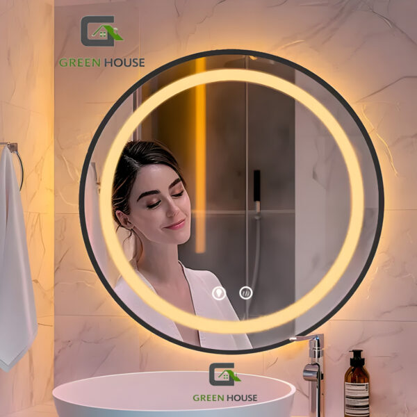 ESPEJO CIRCULAR CATALLAN NEGRO ANTIEMPAÑADO 3 TIEMPOS 60 CM