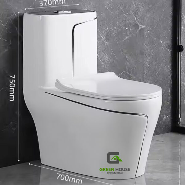 INODORO DE LUJO MEDITERRÁNEO MODELO EUROPEO FILO NEGRO