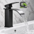 Combo Lavatorio +Griferia Agua Fria 20cm Caida Cascada Monocomando
