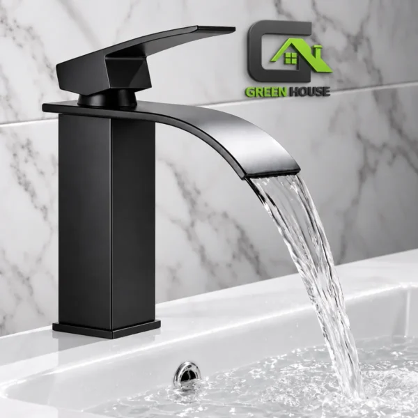 Combo Lavatorio +Griferia Agua Fria 20cm Caida Cascada Monocomando