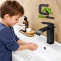 Combo Lavatorio +Griferia Agua Fria 20cm Caida Cascada Monocomando