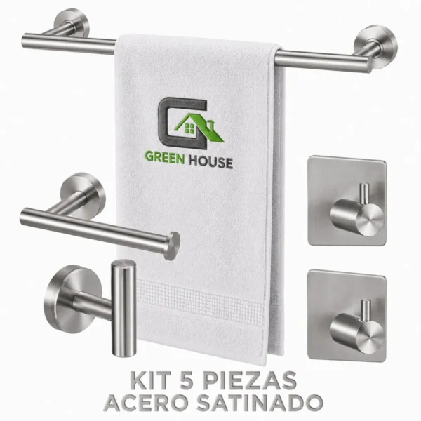 Kit 5 Piezas Satinado 40cm - Acero Inoxidable Sus 304