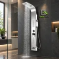 Columna De Ducha Satinado Hidromasaje Acero Inoxidable 1.50m