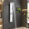 Columna De Ducha Satinado Hidromasaje Acero Inoxidable 1.50m