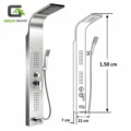 Columna De Ducha Satinado Hidromasaje Acero Inoxidable 1.50m