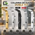 Columna De Ducha Satinado Hidromasaje Acero Inoxidable 1.50m