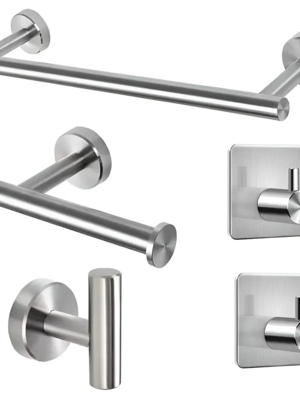 KIT 5 PIEZAS TOALLERO ACERO SUS 304