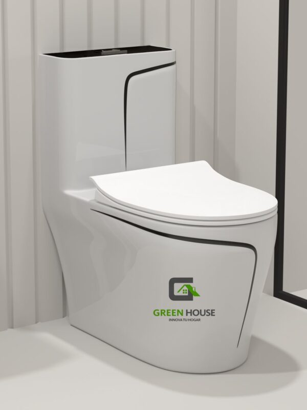 INODORO DE LUJO MEDITERRÁNEO MODELO EUROPEO FILO NEGRO