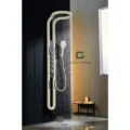 ELEGANTE DUCHA HIDROELECTRICA ACERO INOXIDABLE DORADO SATINADO