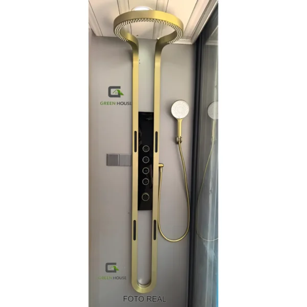 DUCHA3 ELEGANTE DUCHA HIDROELECTRICA ACERO INOXIDABLE DORADO SATINADO