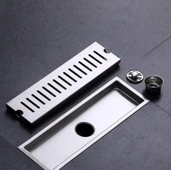 sumidero de acero inoxidable sus 304 rectangular 10x40 cm