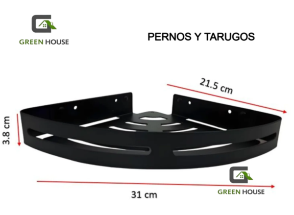 ESQUINERO ORGANIZADOR DUCHA- COCINA negro ACERO PACK 2 unidades