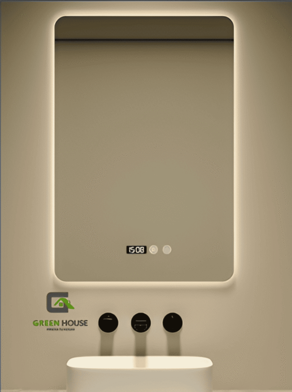 Espejo Inteligente Modelo Laurent - Led Antiempaño + Reloj 60x80cm