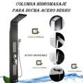 Columna de Ducha Hidromasaje Acero Inoxidable color Negro