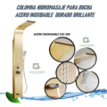 COLUMNA DE DUCHA HIDROMASAJE DORADO ACERO INOXIDABLE