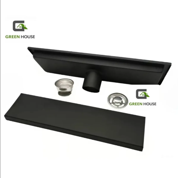 Sumidero Reversible Acero Sus 304 De 8x60cm Negro