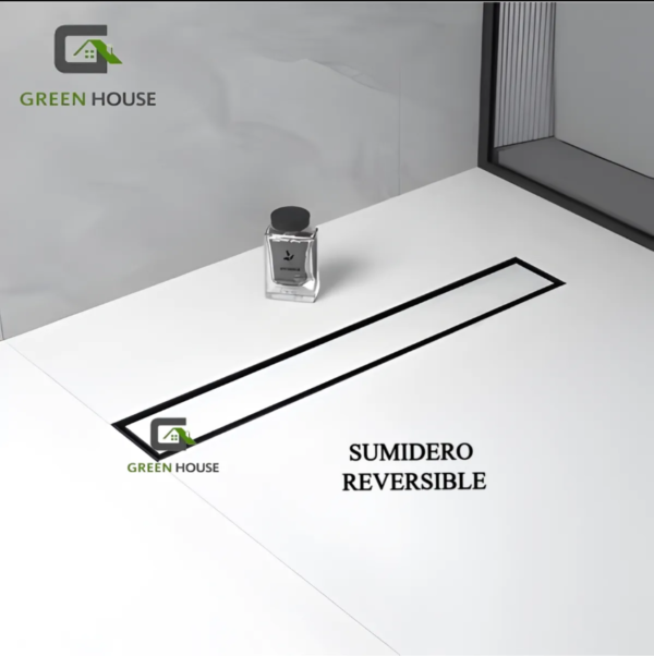 Sumidero Reversible Acero Sus 304 De 8x100cm NEGRO