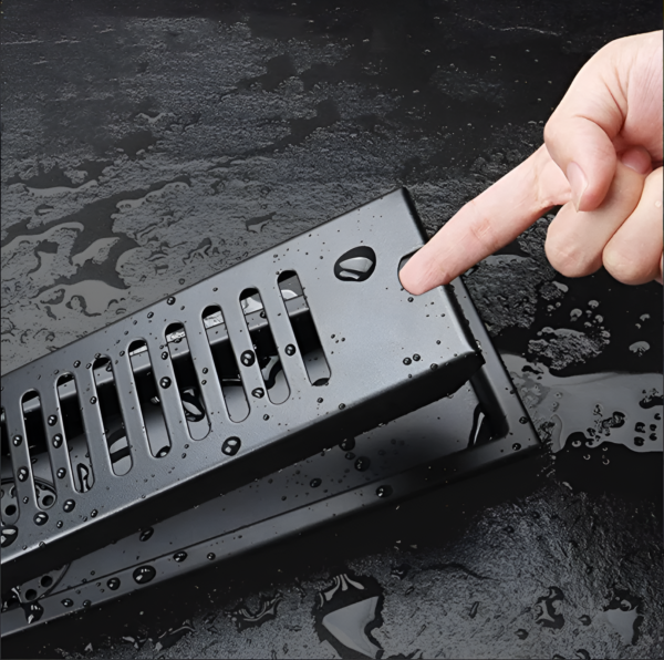 Sumidero de Acero Inoxidable Negro SUS 304 rectangular 10 x 40cm