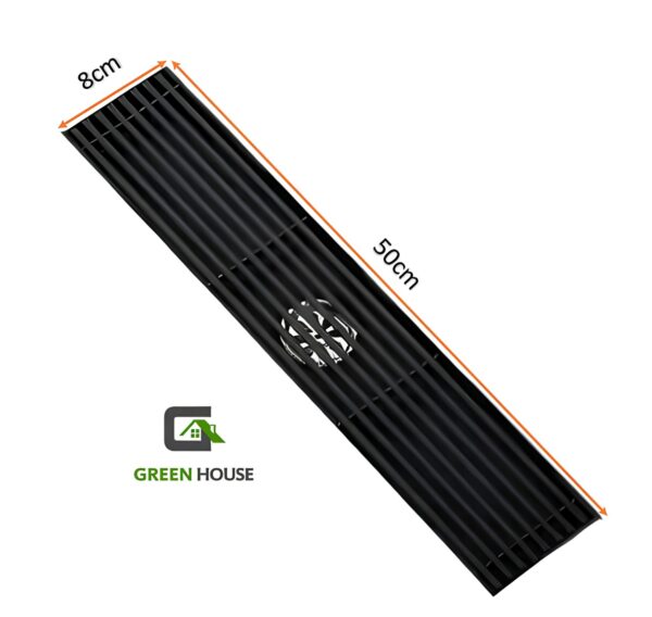 Sumidero Acero Sus 304 Rectangular 8x50cm Negro