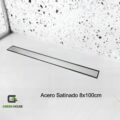 SUMIDERO REVERSIBLE ACERO SATINADO SUS 304 DE 8X100CM