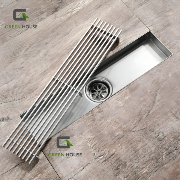 Sumidero De Acero Sus 304 Rectangular 8x80cm Satinado