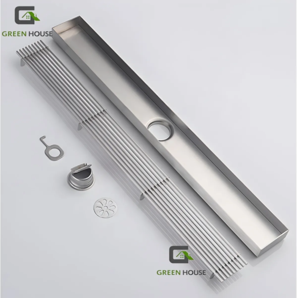 Sumidero De Acero Sus 304 Rectangular 8x100cm Satinado