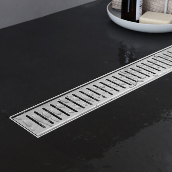 Sumidero Rejilla Brillante Acero Inoxidable 10x60cm