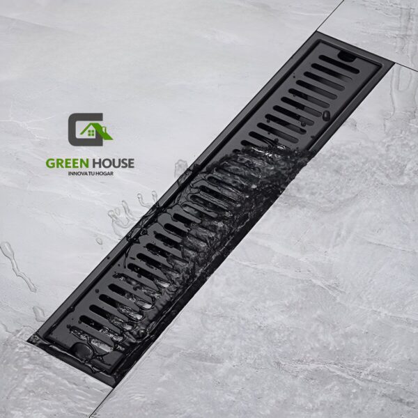 Sumidero de Acero Inoxidable Negro SUS 304 rectangular 10 x 40cm