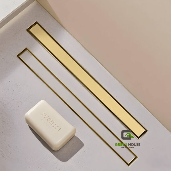 SUMIDERO REVERSIBLE DORADO MATE 8x60cm ANTIOLOR ACERO