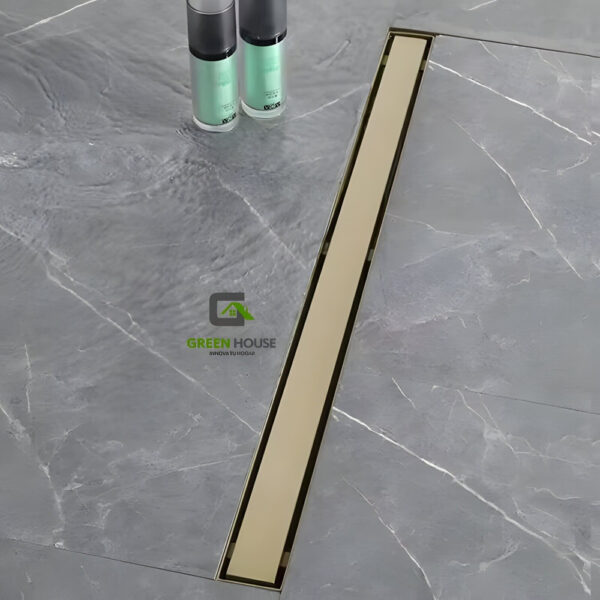 SUMIDERO REVERSIBLE DORADO MATE 8x60cm ANTIOLOR ACERO