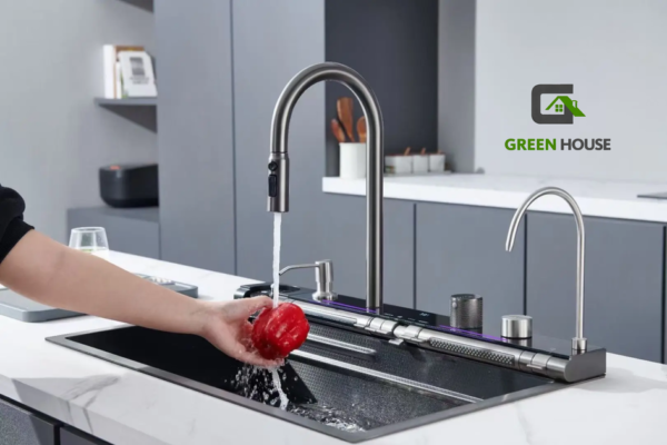 Lavadero Multifuncional Luxury Black 7 Teclas Con Luz Led Nano Black