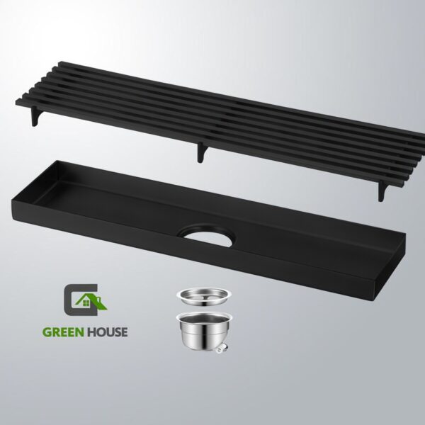 Sumidero Acero Sus 304 Rectangular 8x50cm Negro