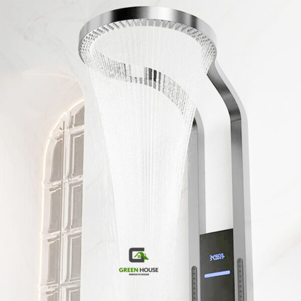 Elegante Columna De Ducha  Hidroelectrica Acero Inoxidable Cromado