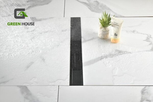 Sumidero de Acero Sus 304 Rectangular 8 x 60 cm Negro