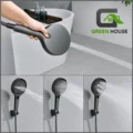 Elegante Columna De Ducha Color Gris Hidroelectrica Acero Inoxidable