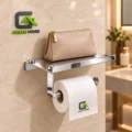 Porta Papel Higuienico Cromado Brillante Acero Inoxidable Multi-uso Sus 304