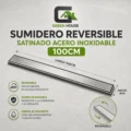 Sumidero Reversible Acero Inoxidable Satinado de 8X100cm