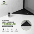 Sumidero Reversible Triangular Acero Sus 304 De 20x20x28 cm Negro