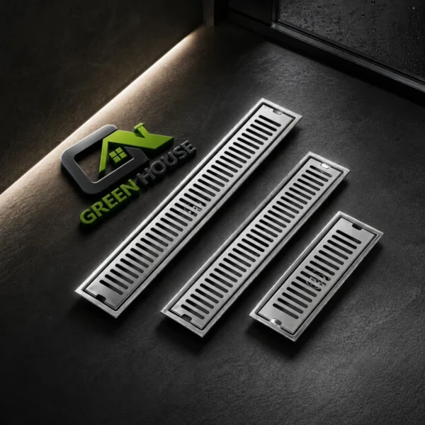 Sumidero De Acero Inoxidable Rectangular 10x40cm Cromado Brillante