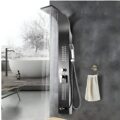 Columna de Ducha Hidromasaje Acero Inoxidable color Negro