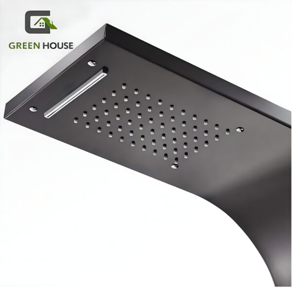 Columna De Ducha Hidromasaje Negro Acero Inoxidable 4 Hidrojeth