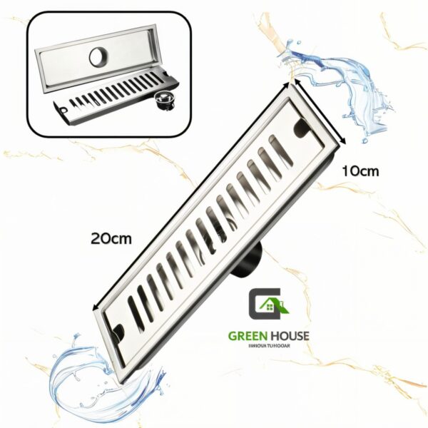 Sumidero De Acero Inoxidable Sus 304 Rectangular 10x20cm