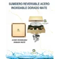 Sumidero Reversible 10x10cm Antiolor Acero Inoxidable Dorado Mate