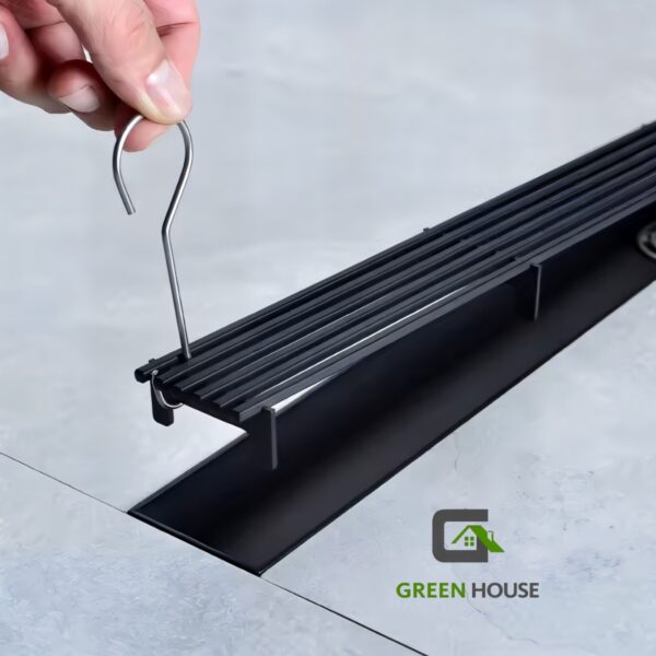 Sumidero Negro 8x100cm Acero Inoxidable Sus 304