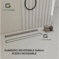 Sumidero Reversible Acero Satinado Sus 304 De 8x80cm