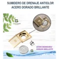 Sumidero Dorado Brillante Acero SUS 304 de 10cm