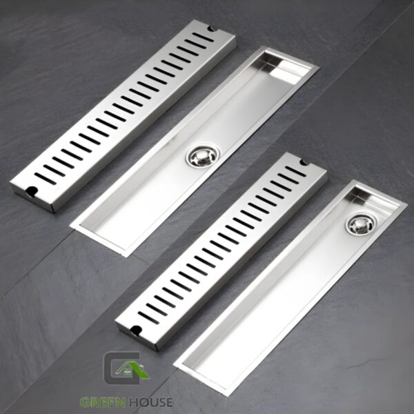 Sumidero Rejilla Brillante Acero Inoxidable 10x60cm