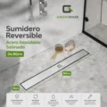 Sumidero Reversible Acero Inoxidable Satinado De 8x80cm