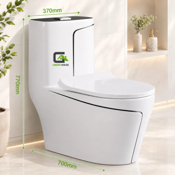 Inodoro De Lujo One Piece Odisea + Ducha Bidet Negro