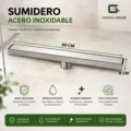 Sumidero Reversible Acero Inoxidable De 8x60cm Satinado